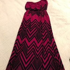 Pink and dark blue maxi.